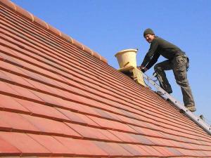 Brown Antique tiles at Cropthorne zero carbon house